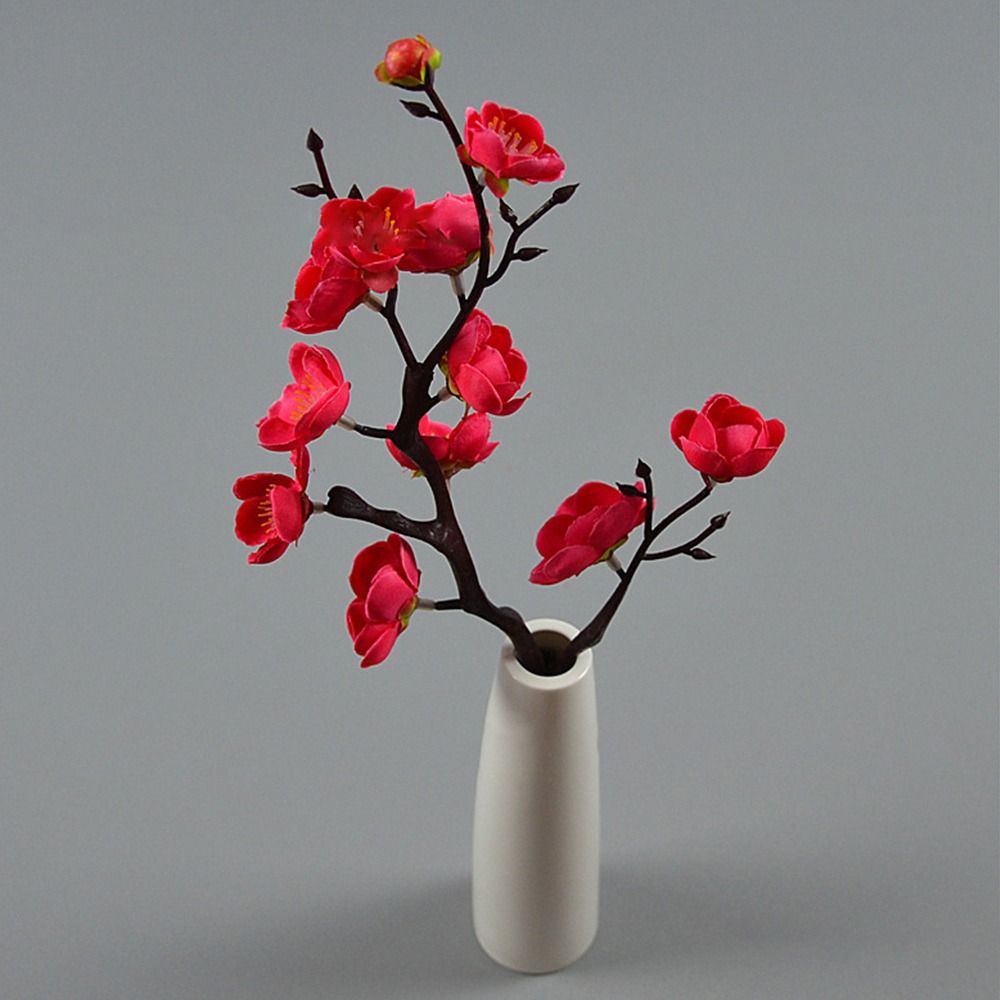 Multistyles Artificial Flowers Short Red Home Party Decoration Plum Blossom Branch Home Decoration