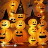 Halloween Light-Up Pumpkin Lantern Ornaments for Festive Decor