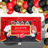 79 Pcs Casino Theme Party Decorations, Las Vegas Party Decorations Casino Birthday Party Decorations Supplies Include Backdrop, Balloon Garland Kit,