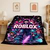 3D R-Robloxs Games Cartoon Soft Plush Blanket,Flannel Throw Blanket for Living Room Bedroom Bed Sofa Cover Picnic Office Gift