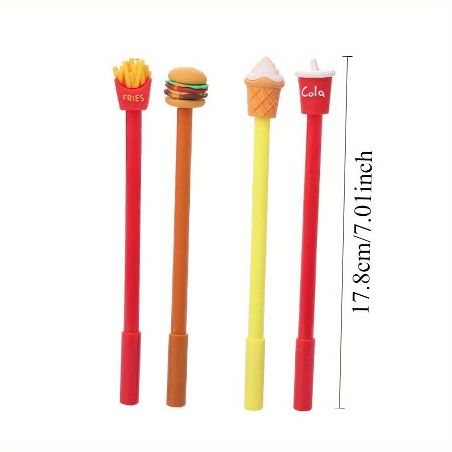 20/50PCS Delicious Hamburgers Cola Ice Cream High-quality Pen 0.5mm Fast Food Shape Student Writing Tools Suitable Teacher Gifts,Back School Office