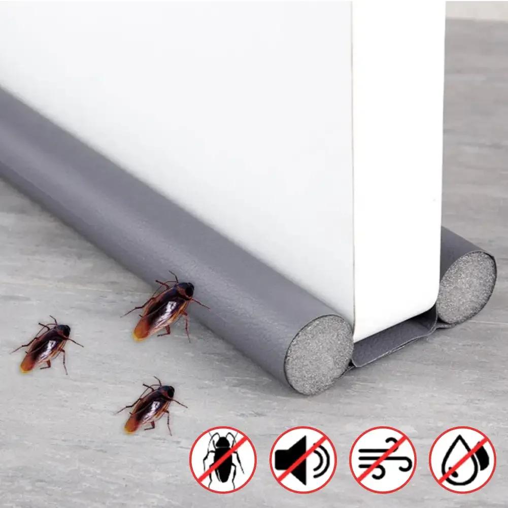 2 Sidodörrtätningslist Vindtät Dörrbotten Dragstopp Justerbar Under Dörr Dragblock Hus Akustiskt Skum Tätningslister