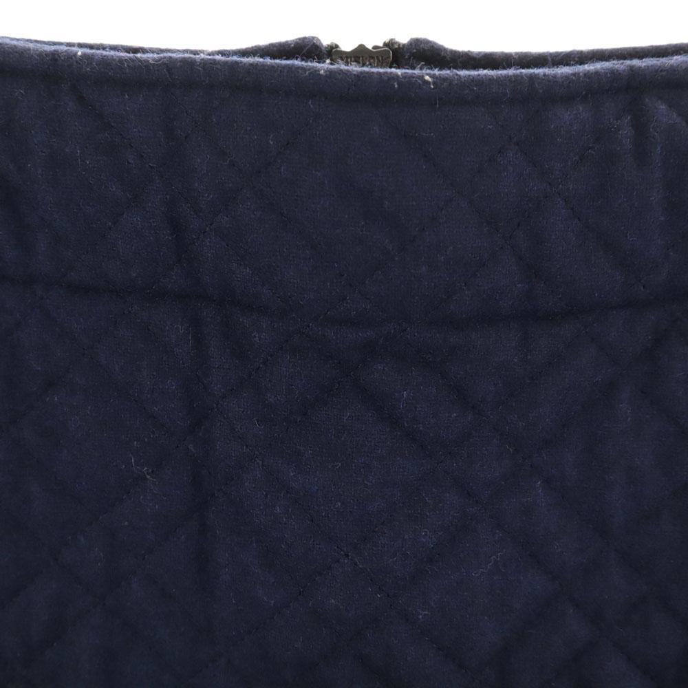 Sacai Luck Quilting Minirock 2 Marineblau Füllung aus Baumwolle Damen Gebraucht
