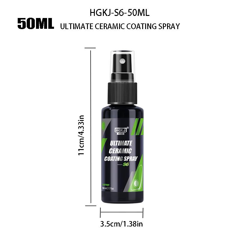 Car Ultimate Ceramic Coating Spray High Protection Super Hydrophobic Protect More Shine Car Cleaning Nano Polishing Spray S6