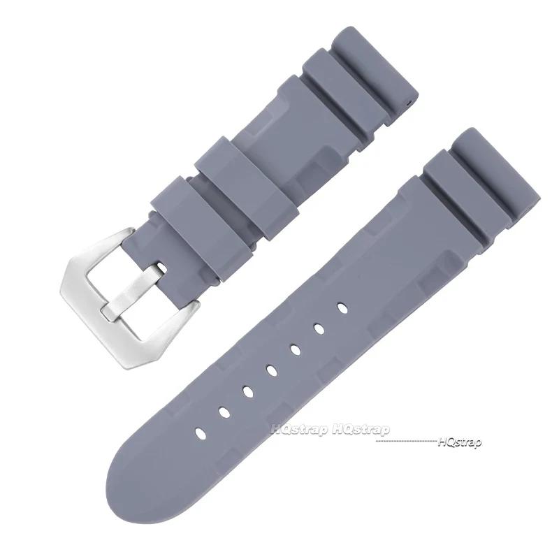 22mm 24mm 26mm Silikonové řemínky pro hodinky Panerai Měkký sportovní náramek Pohodlný gumový pásek Dámské Pánské Náramkové doplňky