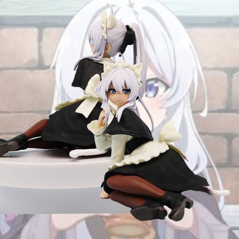 Witch Journey Maid Ilena Cat Ear Sitting Pose Pvc Figure Anime Girl Character Model 10cm