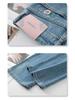 2025 Spring Blue High-Waist Slimming Wide-Leg Jeans