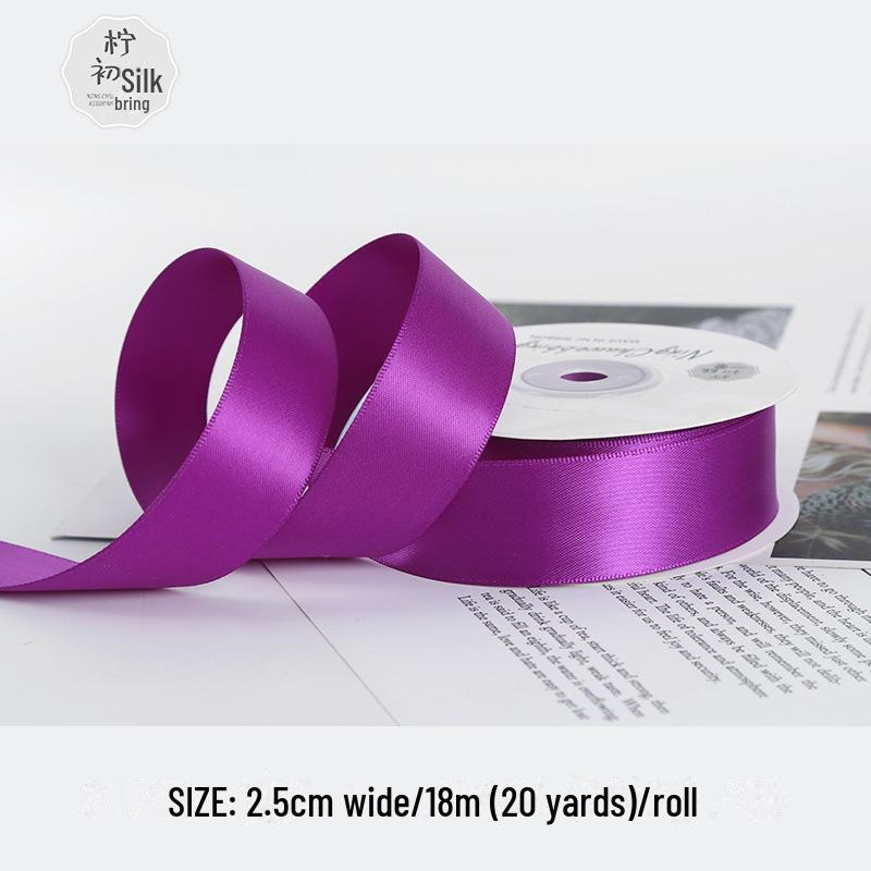 

Двостороння поліестерова стрічка з шифруванням 2,5 см для весільних бантів та упаковки подарунків високого класу