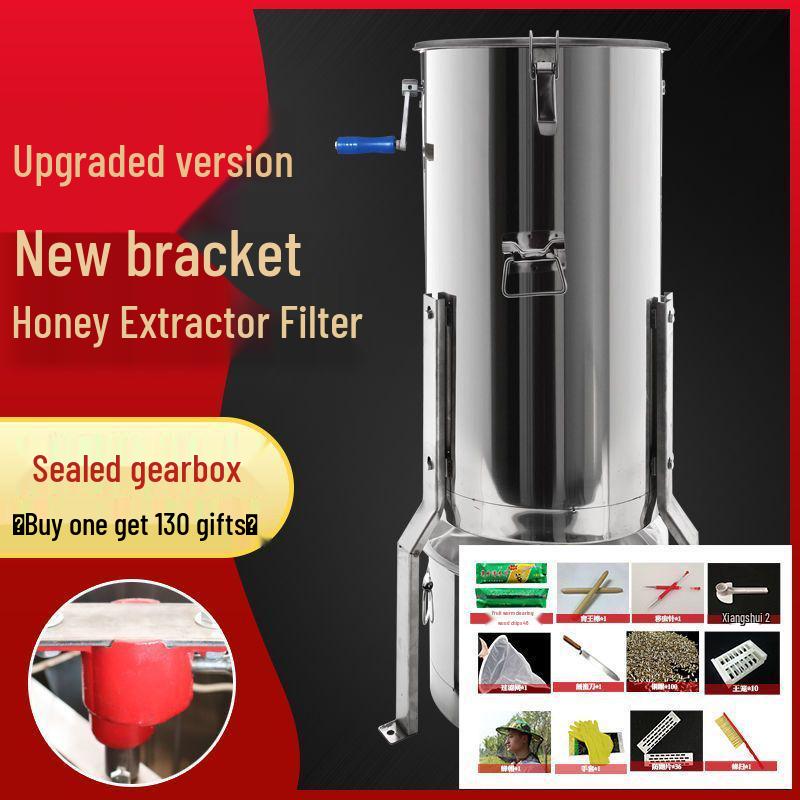Thickened Stainless Steel Honey Extractor & Spinner Set for Beekeeping