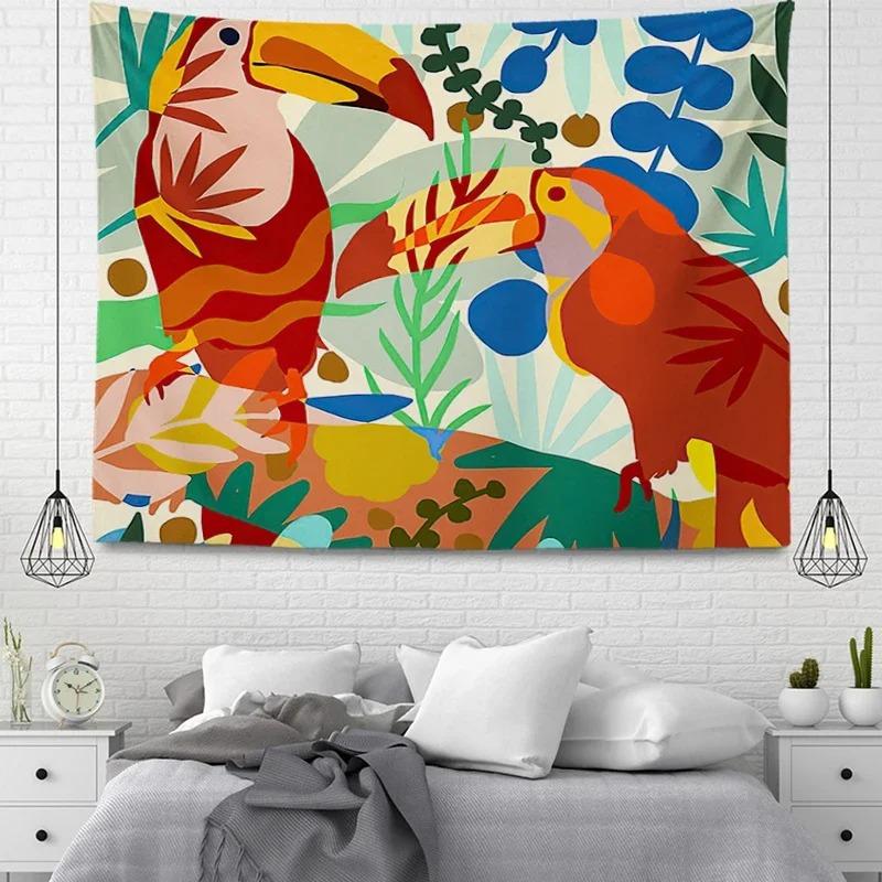 Simple Pattern Plant Decorative Tapestry Home Wall Living Room Office Decorative Tapestry