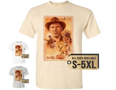 Indiana Jones and the Last Crusade V4 Movie T SHIRT White Natural Shirt S - 5XL