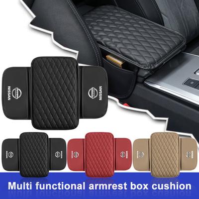 1Pcs Leather Auto Consoles Car Armrest Cushion with Storage Car Styling For Nissan Tiida Sylphy Teana Almera Qashqai J10 J11