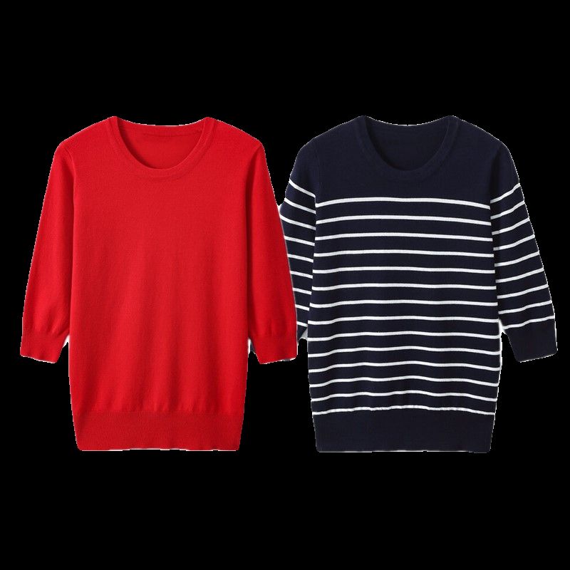 Fashion Style 2024 Spring New Women's Clothing Silm Temperament Wild French Sleeve Knitwear 1509024 105