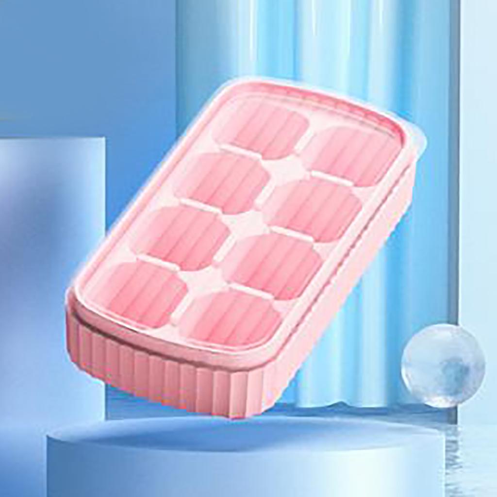 Silicone   Tray Easy Release Flexible 8   Trays  Ice Trays with Removable Lid for   Cocktail Whisky