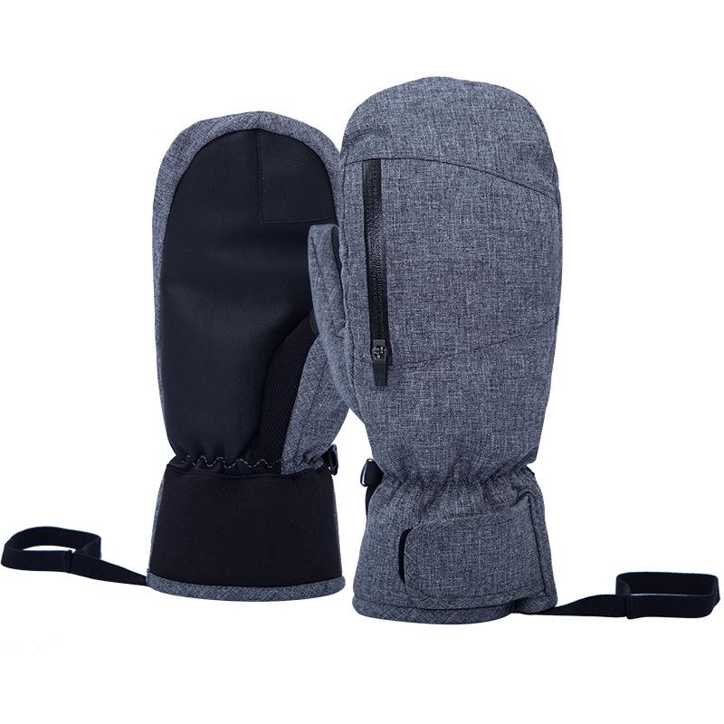 Waterproof Winter Ski Gloves: Durable, Warm, Touchscreen-Compatible, Single & Double Board Five-Finger Mittens.
