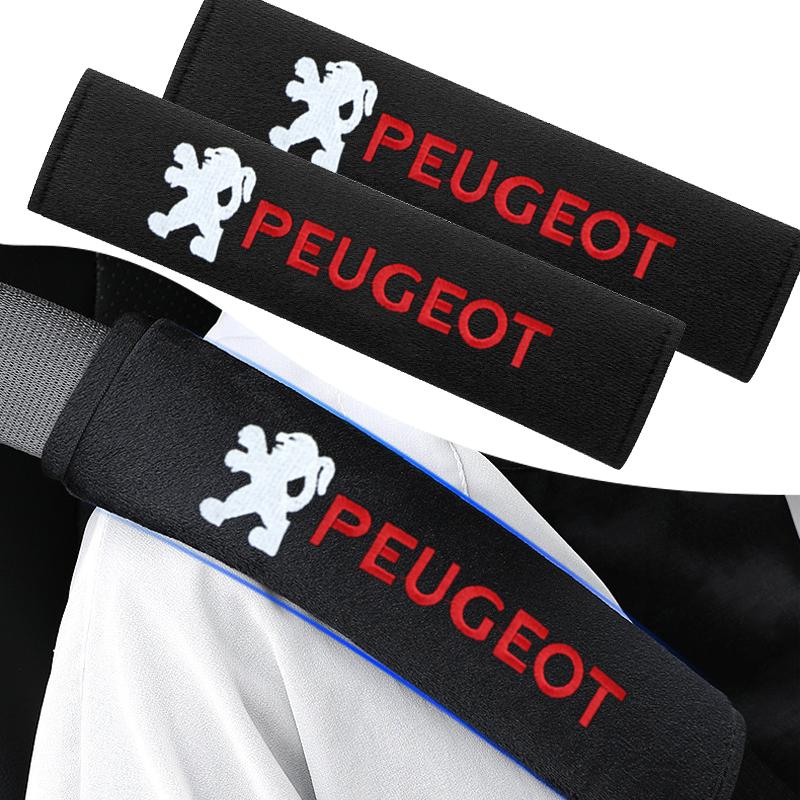 Car Seat Shoulder Belt Cover Protector Pad Auto Accessories For Peugeot 308 408 508 RCZ 208 3008 2008 206 207 108 406 407 408 206 207 208 306 307