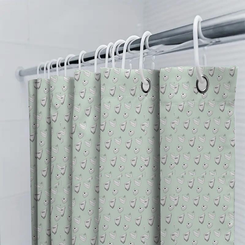 Shower Curtain Farmhouse Rustic Nature Floral Botanical Linen Texture Waterproof Bathroom Decor Vintage Home Decor Modern Farmho