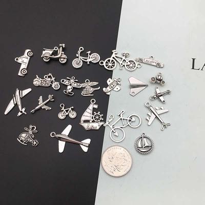 DIY Schmuckzubehör: Legierungsauto, Schiff und Papierflieger Armband, Ohrringe und Anhänger