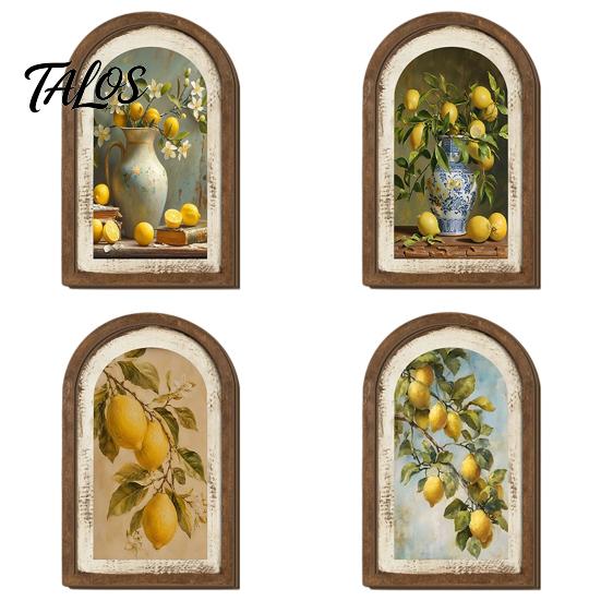 Rustic Tulip Wall Signs Pastoral Wooden Sign, Decorative Tabletop Display Pieces, Retro Style Art French Arched Pendant for Farmhouse Bedroom