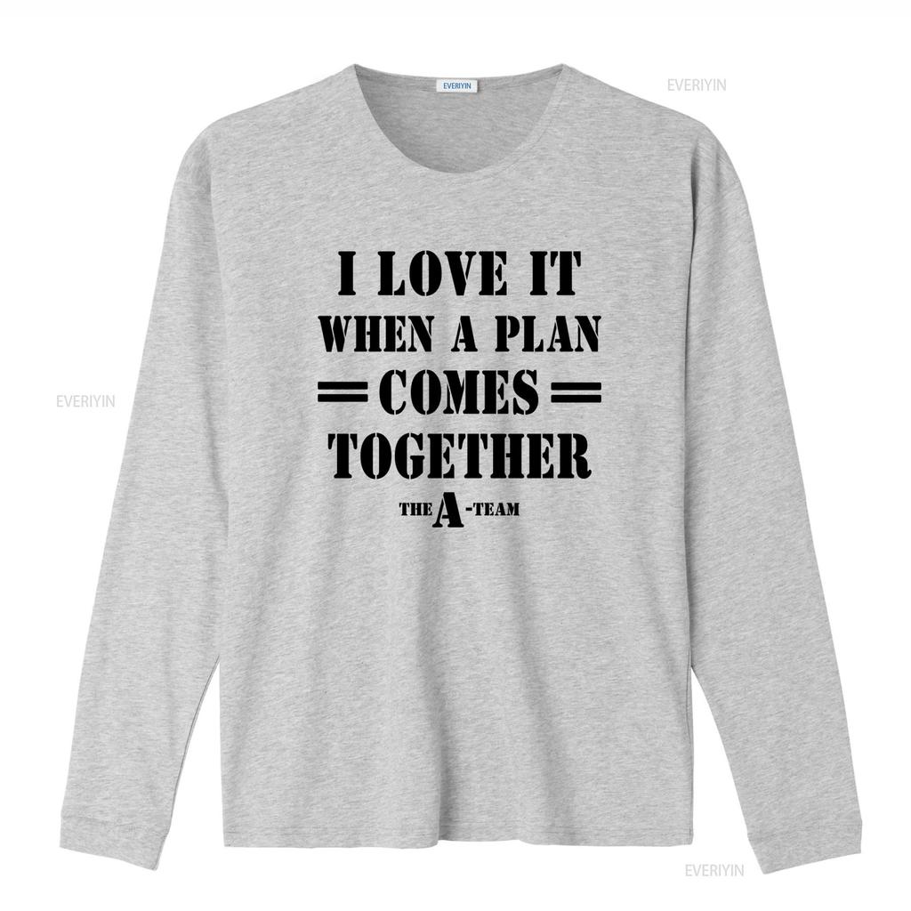 A Team I Love It When Plan Comes Together Mens T Shirt Hannibal Slogan Quote  vintage Washed Stretched Slightly