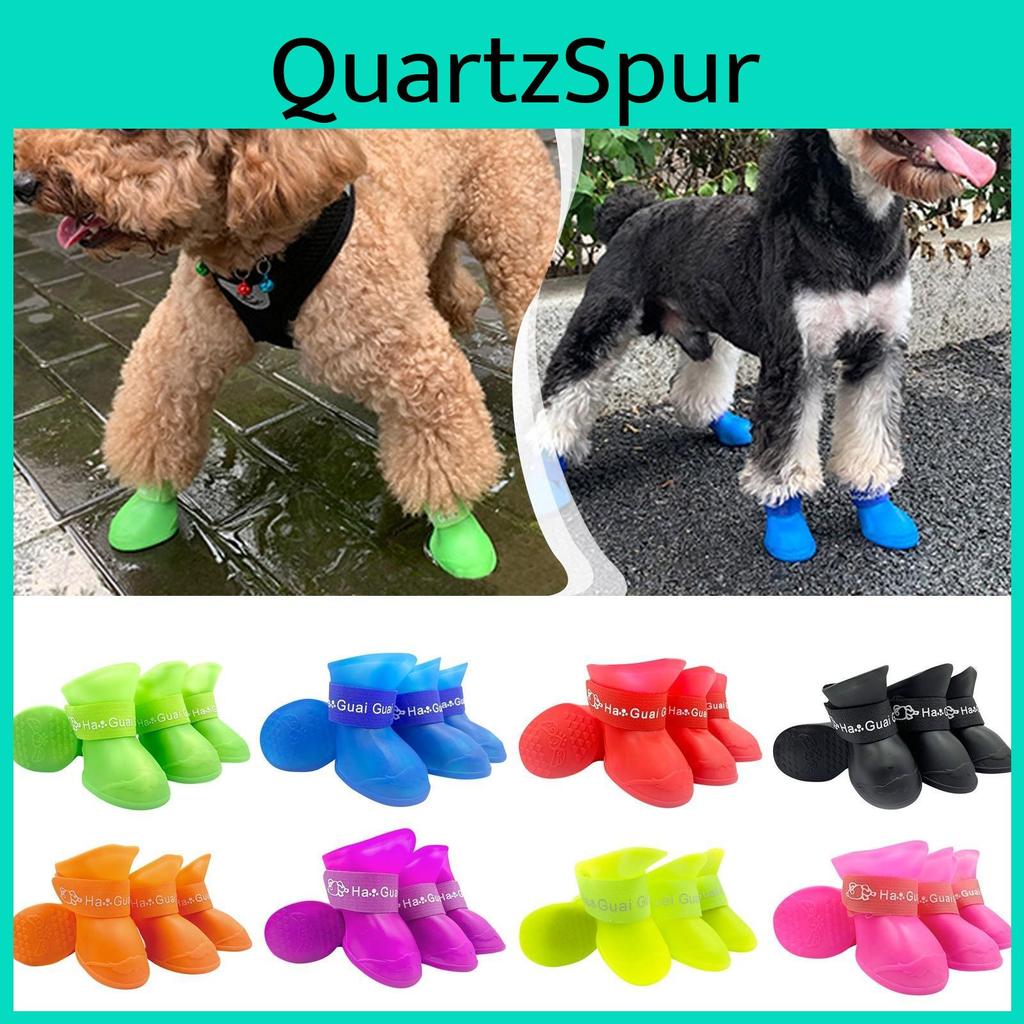 Dog Nonslip Foot Shoes Covers Small Dog And Cat Pet Softsoled Waterproof Rain Boots