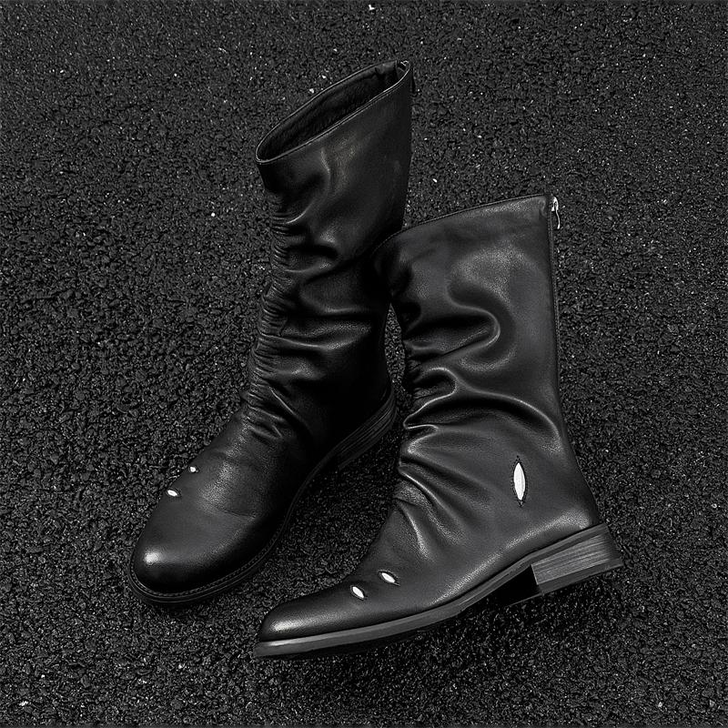 Scarpe di Moda in Pelle per Uomo con Zeppa in Vera Pelle Taglie Grandi Scarpe Designer di Alta Qualità Formali con Zeppa Casual da Esterno