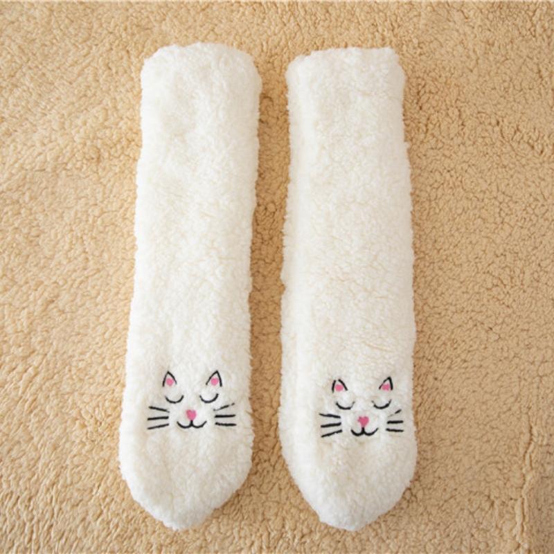 Adult Coral Fleece Breathable Socks Winter Extra-thick Lambswool Socks Sleep Socks Mid-calf Floor Socks Maternity Warm Socks