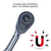 72 Tooth Mini Ratchet Wrench Spanner with Magnetic Bit Holder for Bike Repair and DIY Projects Compact Alloy Steel Tool