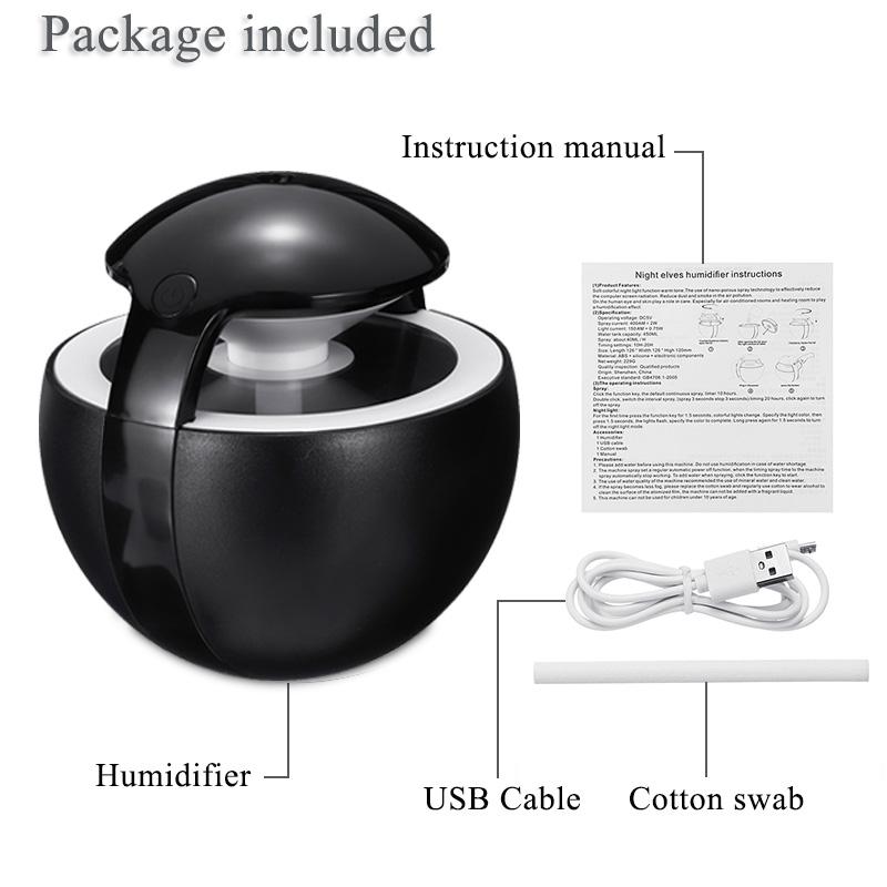 450ML Ball Humidifier Aroma Diffuser Mini For Baby Home Office Essential Oil Diffuser Air Usb Ultrasonic Humidifier