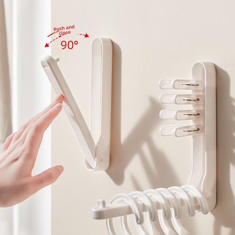 Foldable No Drill Hanger Organizer Space Saving Closet Storage for Clothes, Pants Ties