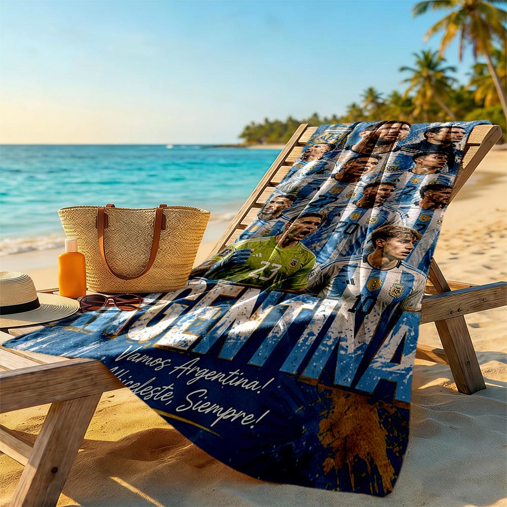 Messi Beach Towel Super Soft & Absorbent Comfortable Lightweight Perfect for Traveling Yoga Camping and Swimming