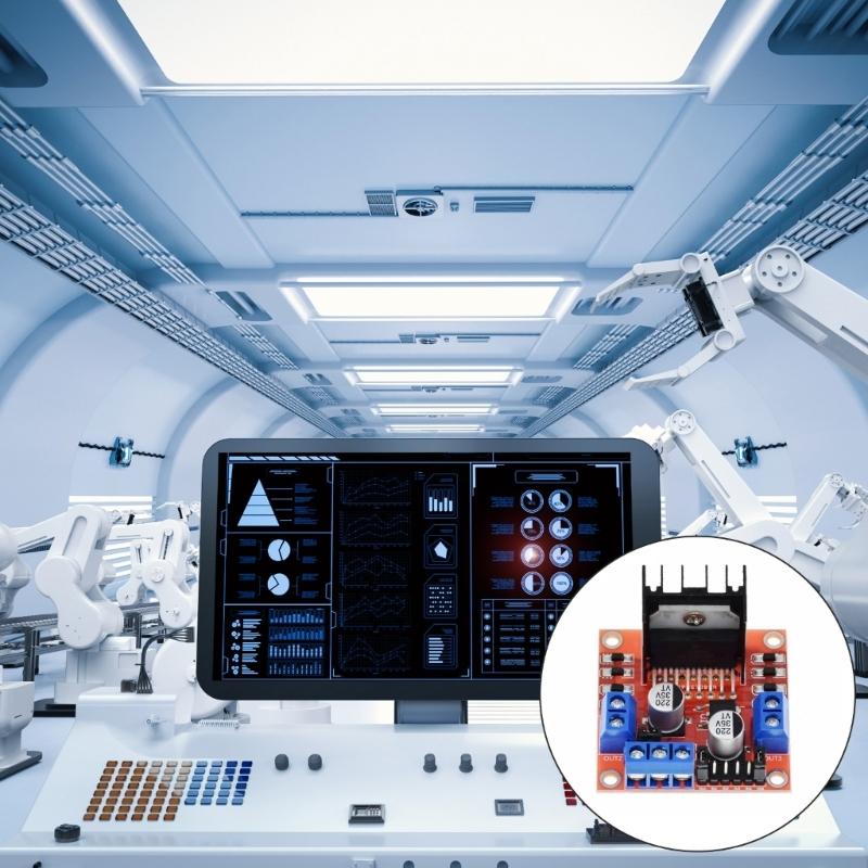 L298N Treiberboard Modul Auto Roboter Steckbrett Motortreiberboard L298N Schrittmotor Leistungsboard Ersatz