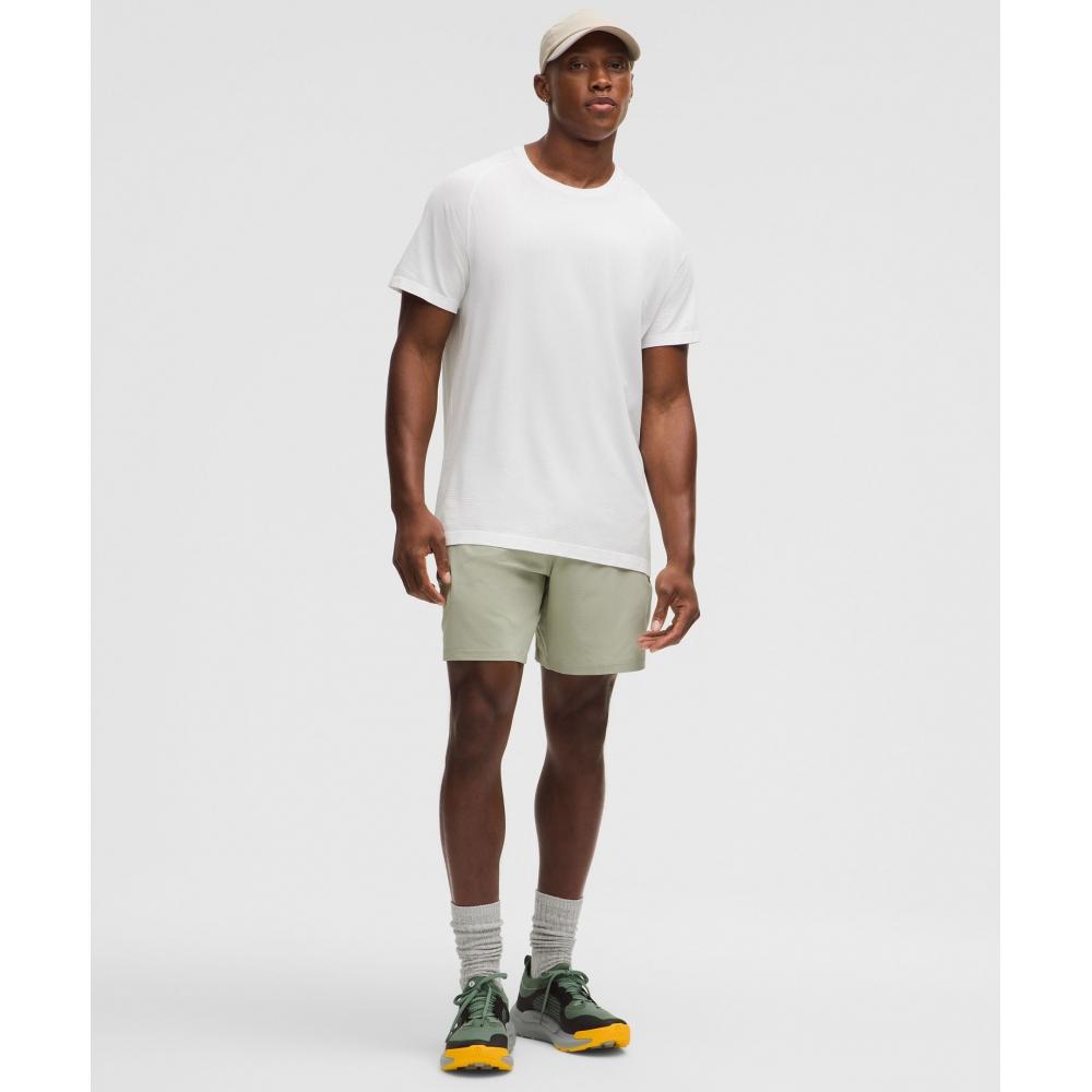 Lululemon Pace Breaker Linerless Short 7  Fog Green