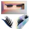 1 Pair Of Colored Eyeshadow False Eyelashes Lazy Self-Adhesive Natural Thick Curled Eyelashes