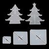 Epoxy Resin Mold Christmas Tree Cake Stand Silicone Concrete Mould Handmade Family Gathering Tea Tray Home Decor
