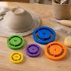 Clay Foot Rings Positioning Tool, 5-Piece Plastic Set for Shaping More Consistent Bases on Cups, Bowls, Plates, and Planter Before Drying