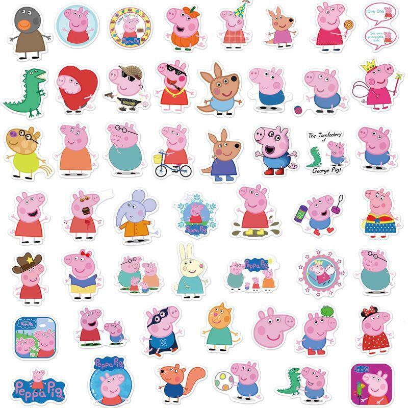 Stickers Pig 50pcs Kids Laptop Waterproof Skateboard Waterbottle Repeat