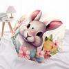 1pc Bunny Floral Bouquet Automatic Folding Umbrella, 8-Rib Iron Frame, Casual Outdoor Accessory for Birthday Festival Gifts Yy251128189