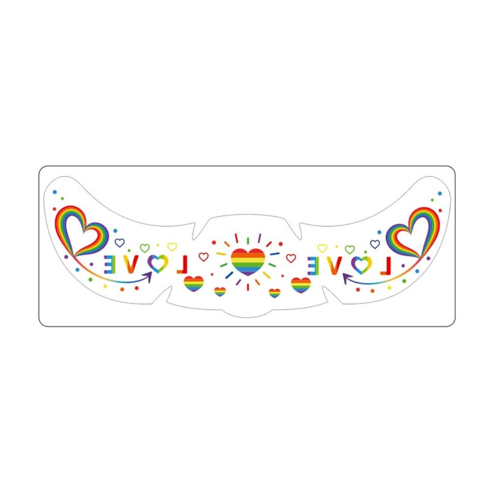 

Waterproof Rainbow Freckles Face Tattoo Long Lasting Makeup Stickers Pride Month Style 6
