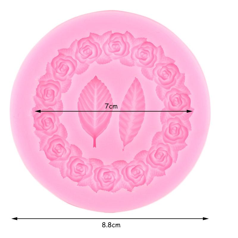 Rosenkranz Silikonform Hochzeit DIY Cupcake Topper Fondant Formen Kuchen Dekorieren Werkzeuge Polymer Clay Süßigkeiten Schokoladenformen