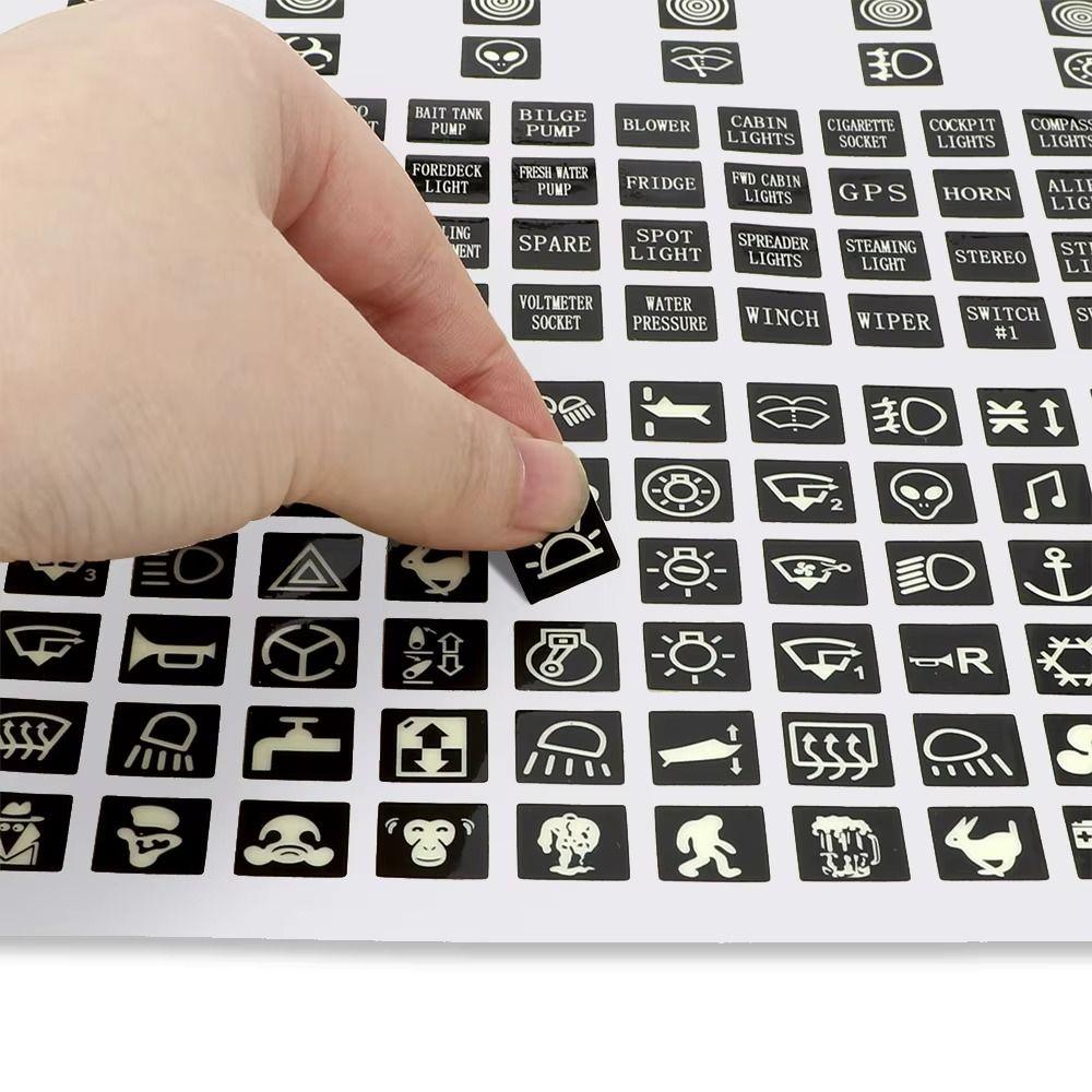 Switch Label Instrument Panel Buttons Stickers Waterproof Truck Rocker Decoration Car Accessory