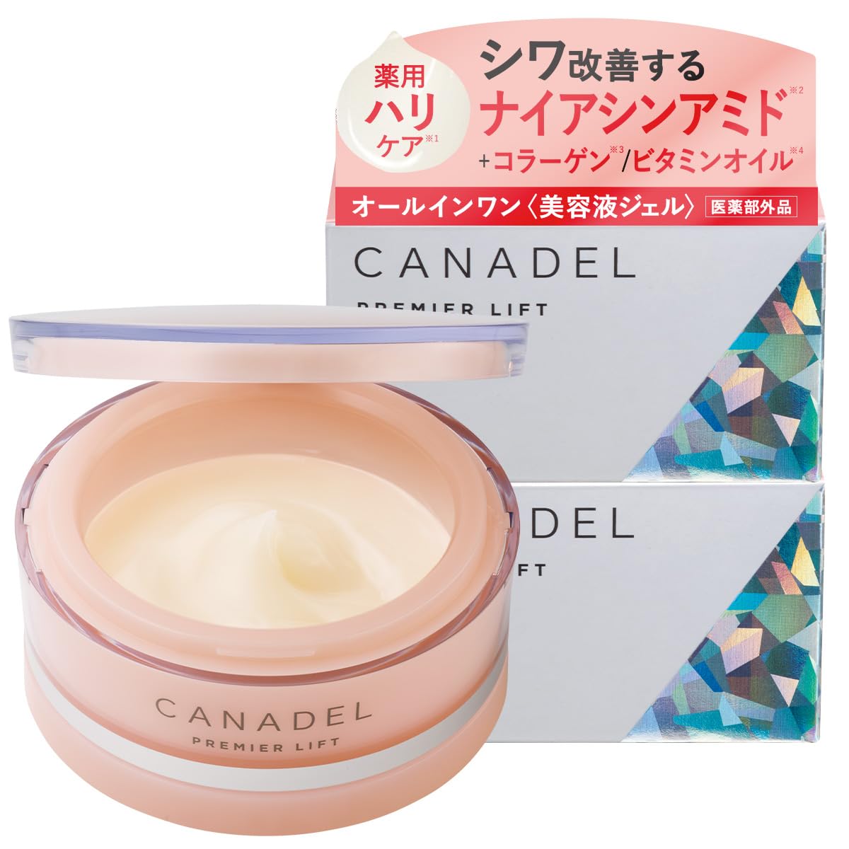 [Quasi-drug for firming and wrinkle improvement] CANADEL Premier Lift All-in-One 58g x 2-pack. All-in-one gel, serum, moisturizing, firming, wrinkle i