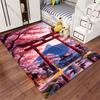 Serene Temple Cherry Blossoms Carpet Yoga Living Room Room Decor Children's Crawling Mat Doormat Area Rug Games Mat