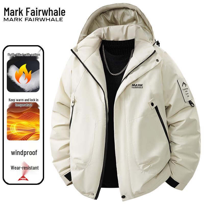 Mark Fairwhale Men's Hooded Thickened Winter Cotton Jacket