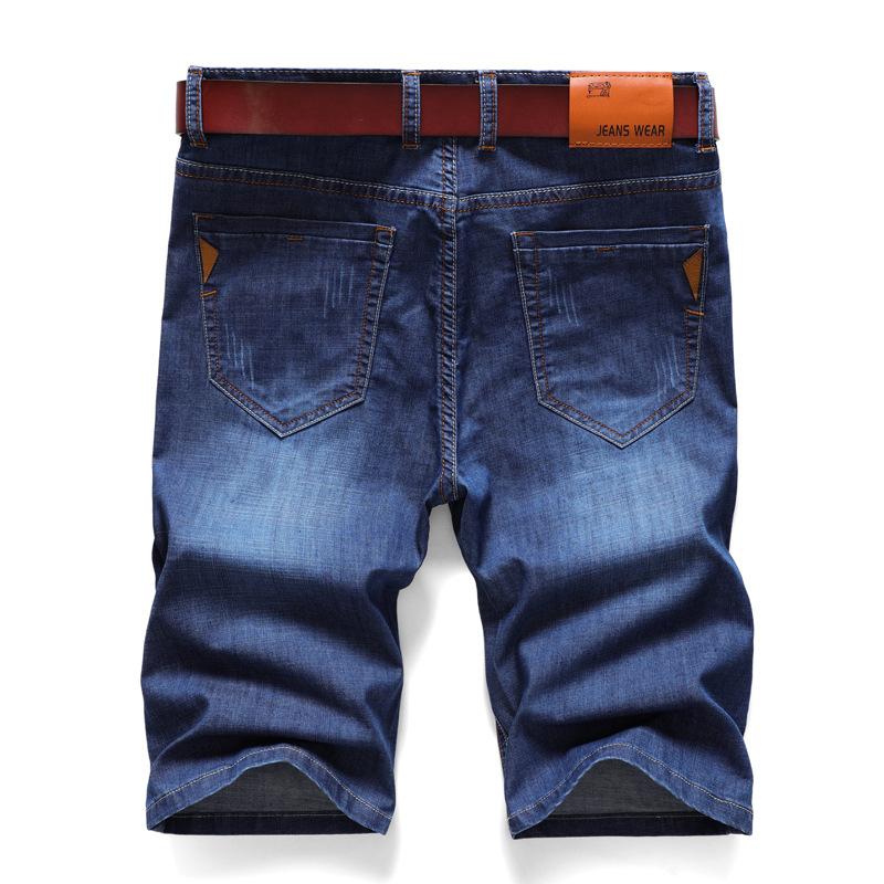Men's Stretch Denim Shorts Summer New Tide Hundred Loose Straight Five Trousers Casual Trousers
