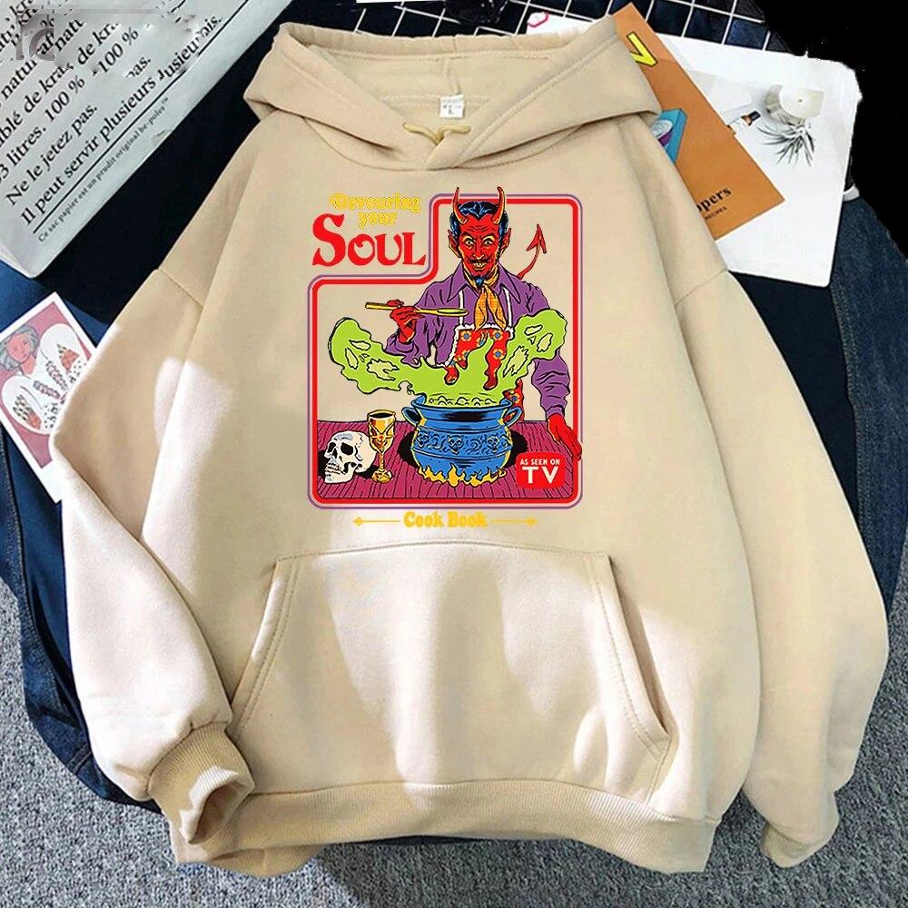 

Винтажная толстовка с капюшоном «Сатана и демон», «Пахнет Рождеством», «Счастливые праздники», осенне-зимний женский спортивный костюм унисекс 3XL