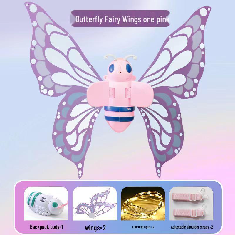 Luminous Musical Butterfly Wings - Angelic Back Decoration for Kids' Performances