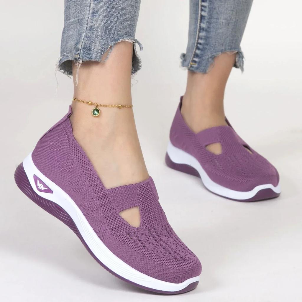 Fashion Women's Shoes Spring New Middle Aged and Elderly Mom Shoes Soft Soled Breathable Women's Casual ShoesSports Shoes