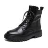 Spring and autumn boots children's new fashion high-end locomotive women's boots winter velvet short boots British style thick-soled Martin boots