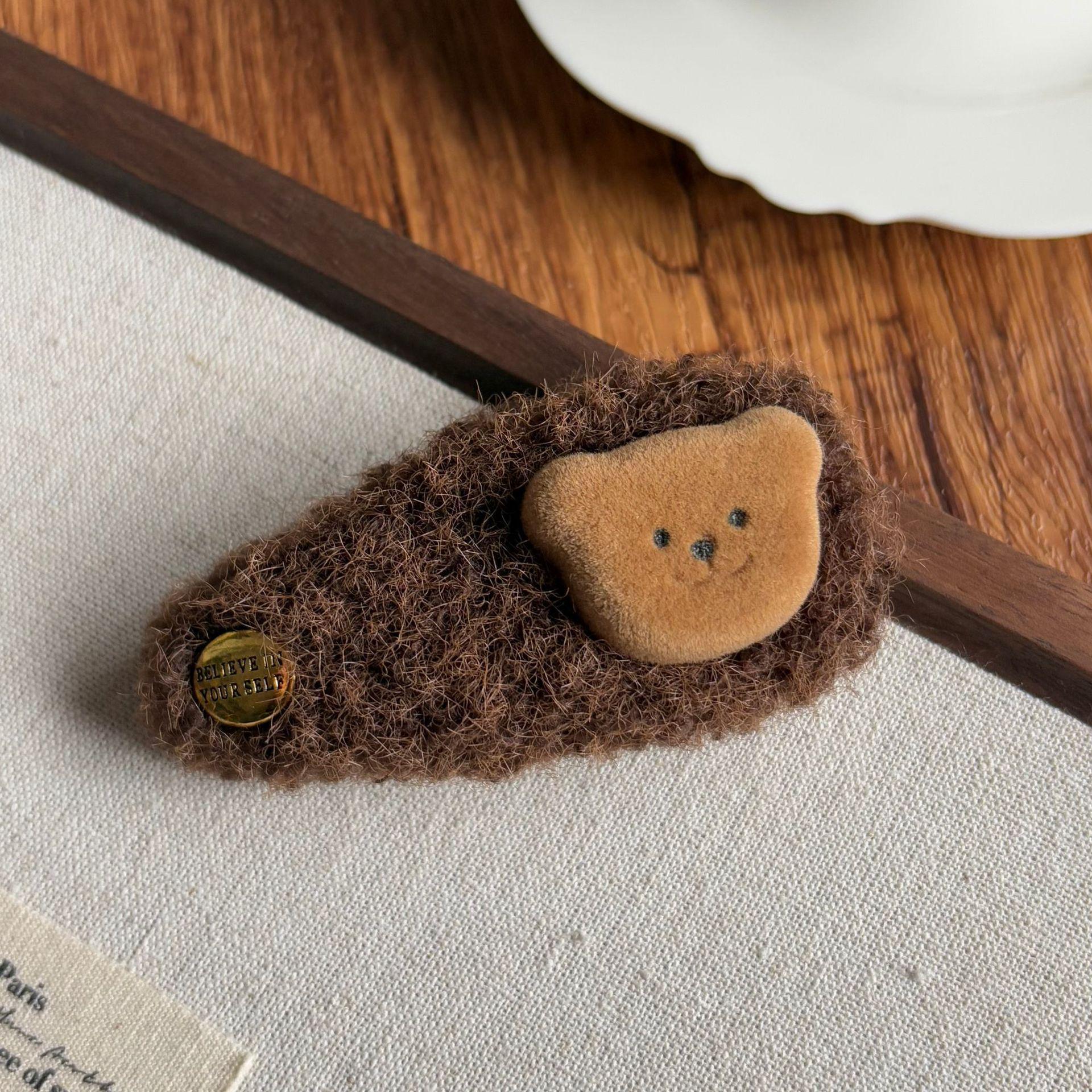 Korean Golden Label Lambswool Plush Hair Clip – Sweet BB Side Clip Hairpin Accessories